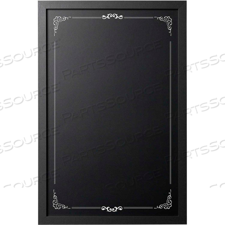 MASTERVISION DECORATIVE CHALKBOARD, 16 X 24, BLACK FRAME, WALLMOUNT