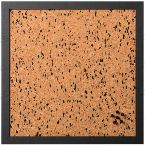 MASTERVISION BLACK SPECKLED CORK BULLETIN BOARD, BLACK MDF FRAME, 18 X 18