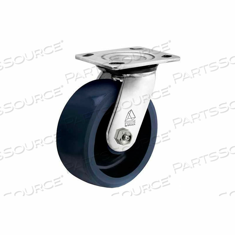 PRISM STAINLESS STEEL SWIVEL CASTER - SOLID URETHANE - 4 DIA.