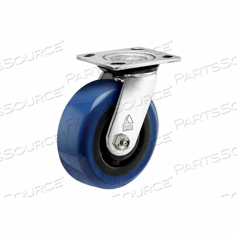 PRISM STAINLESS STEEL SWIVEL CASTER - EAGLE URETHANE - 6 DIA.