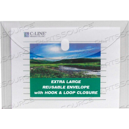 BIODEGRADABLE REUSABLE POLY ENVELOPE, SIDE LOAD, CLEAR, 5/PK (SET OF 5 PK)