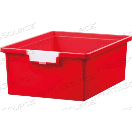 STANDARD WIDTH DOUBLE DEPTH STORAGE TOTE TRAY - 16-3/4L X 12-5/16W X 6H RED