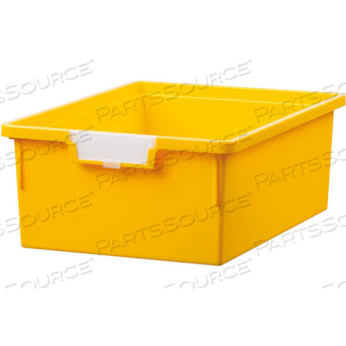 STANDARD WIDTH DOUBLE DEPTH STORAGE TOTE TRAY - 16-3/4L X 12-5/16W X 6H YELLOW