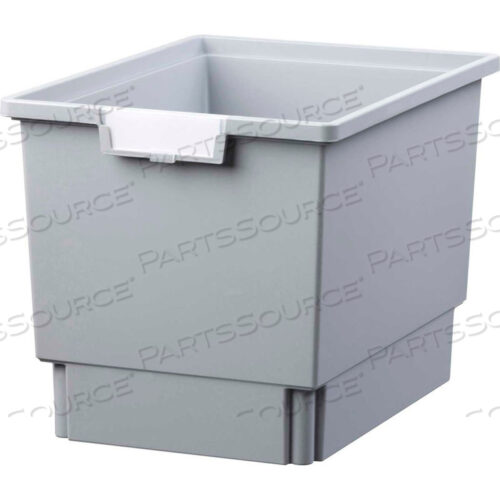 STANDARD WIDTH QUAD DEPTH STORAGE TOTE TRAY - 16-3/4L X 12-5/16W X 12H GRAY