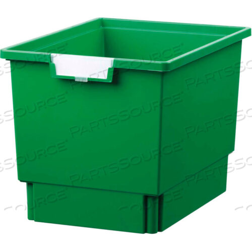 STANDARD WIDTH QUAD DEPTH STORAGE TOTE TRAY - 16-3/4L X 12-5/16W X 12H GREEN