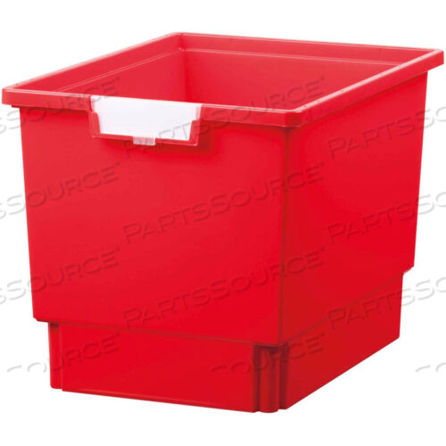STANDARD WIDTH QUAD DEPTH STORAGE TOTE TRAY - 16-3/4L X 12-5/16W X 12H RED