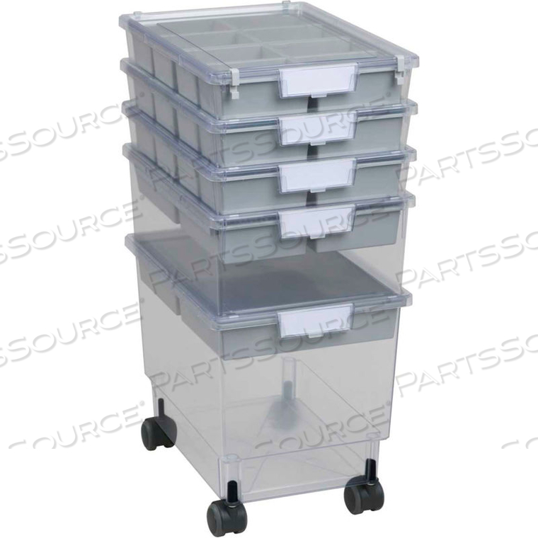 STANDARD WIDTH ROLLATRAY KIT - 16-3/4L X 12-5/16W X 28-1/8H CLEAR