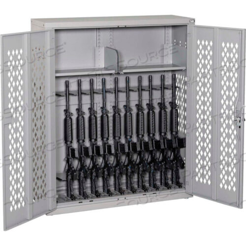 OEM#: AWC45H12R-1-WS25ARGOS GUN CABINET AWC50H12R-1 - HOLDS 12 RIFLES WITH 2 HALF SHELVES 42W X 15D X 45H STEALTH by Datum Filing