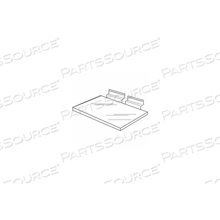 12W X 6D INJECTION MOLDED STYRENE UTILITY SHELF - CLEAR