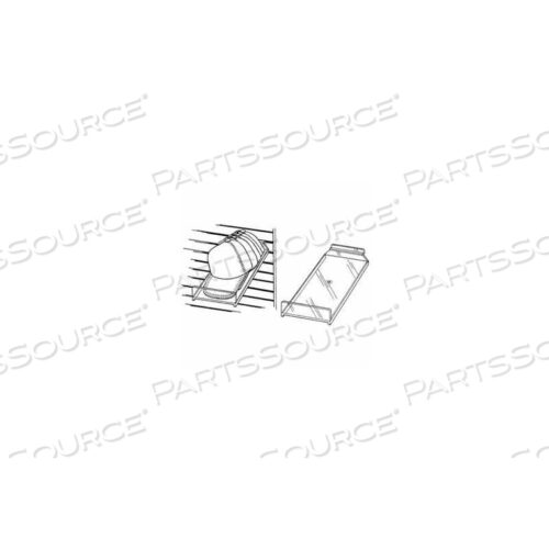 6-1/2W X 12D INJECTION MOLDED STYRENE SLANT CAP SHELF W/ FRONT LIP - CLEAR