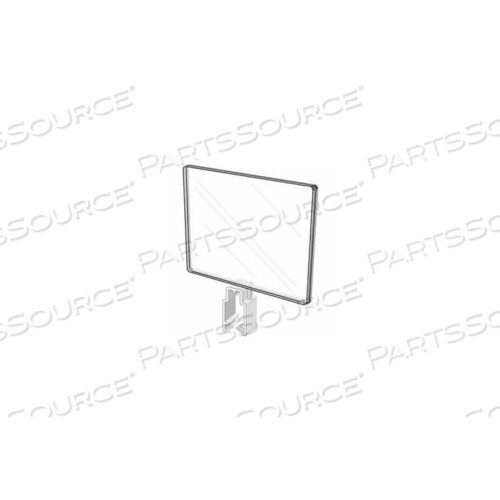 11W X 7H POLYCARBONATE SIGN HOLDER W/ ALL-PURPOSE CLAMP - CLEAR