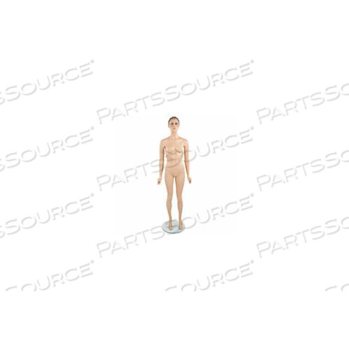 FEMALE W/ HANDS BY SIDE W/ MAKEUP & HAIR - FLESH TONE