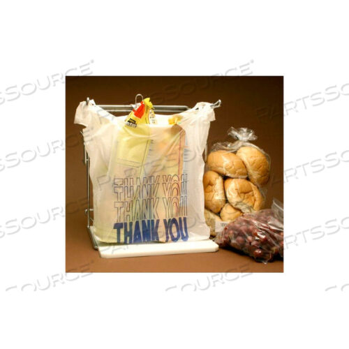 THANK YOU T-SHIRT BAG WITH SUFFOCATION WARNING 20 X 10 0.48 MIL WHITE 2,000 PACK