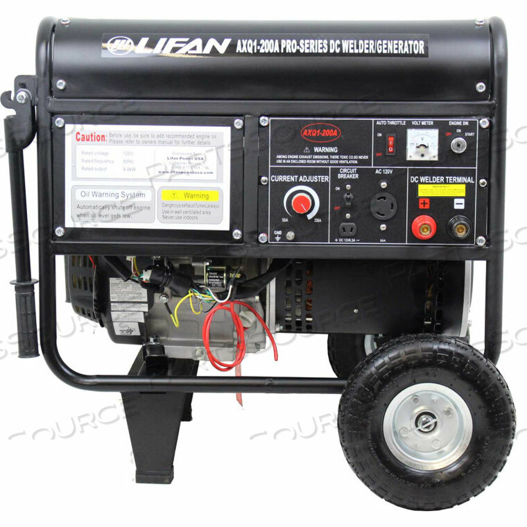 OEM#: AXQ1-200A-CALIFAN POWER USA, 4000 WATTS, WELDER/GENERATOR COMBO,GASOLINE,ELECTRIC/RECOIL START,120V by Equip Source LLC.