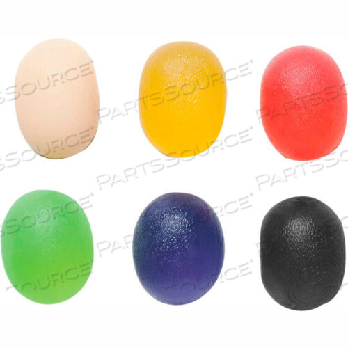 OEM#: 10-1896CANDO GEL HAND EXERCISE BALL, LARGE CYLINDRICAL, 6-PIECE SET by Fabrication Enterprises