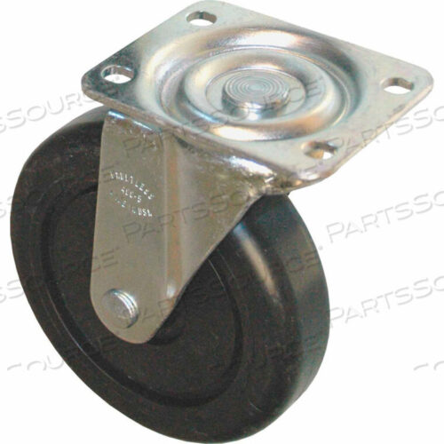 OEM#: FG4614L300005 SWIVEL PLATE CASTER WITH HARDWARE INCLUDES (1) CASTER, (4) WASHERS AND (4) NUTS by Rubbermaid Medical Division