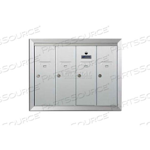 OEM#: 1250-4HARECESSED VERTICAL 1250 SERIES, 4 DOOR MAILBOX, ANODIZED ALUMINUM by Florence Manufacturing Company
