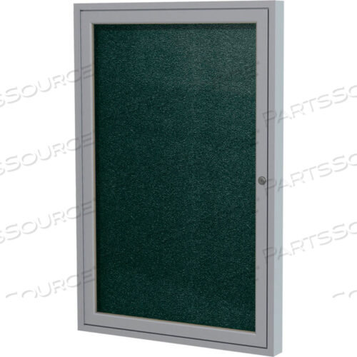 ENCLOSED BULLETIN BOARD - OUTDOOR / INDOOR - VINYL - 36 X 36 H - BLACK