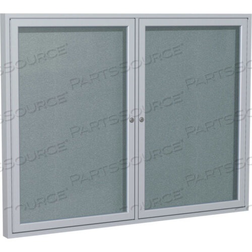ENCLOSED BULLETIN BOARD - OUTDOOR / INDOOR - VINYL - 36 X 48 H - STONE