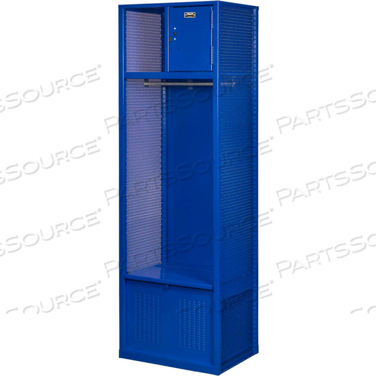 OEM#: WSBF442-1C-GSGEAR LOCKER W/TOP SHELF, SECURITY BOX & FOOTLOCKER, 24WX24HX72H, BLUE, ASSEMBLED by Hallowell