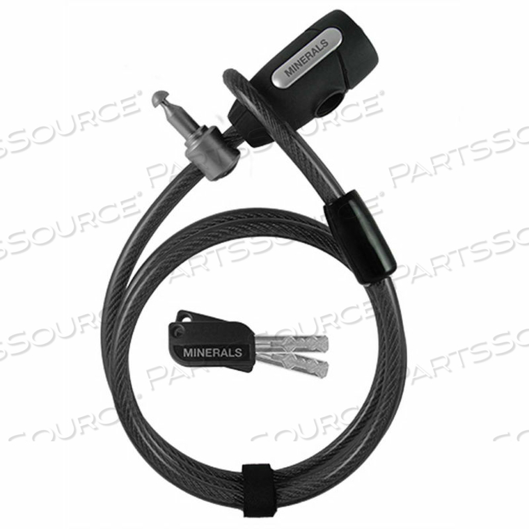 HOWARD BERGER WORDLOCK LOOP N LOCK MATCHKEY BIKE LOCK - 96L, BLACK