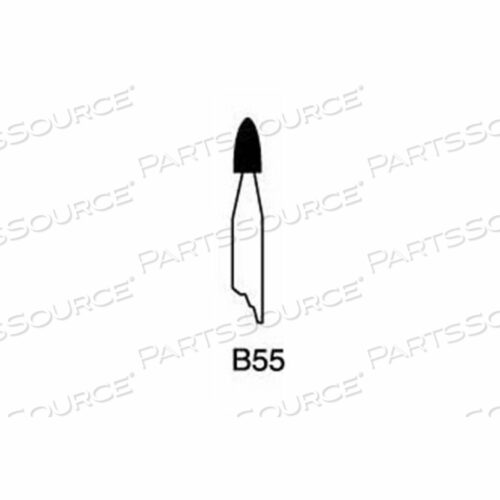 MOUNTED POINT B55, 1/8 X 1/4 - 1/8X1-1/2 SHANK, 120, RED