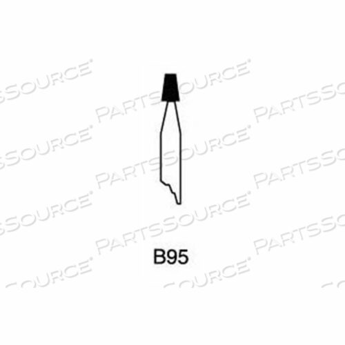 MOUNTED POINT B95, 1/8 X 3/16 - 1/8X1-1/2 SHANK, 100, BLUE