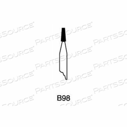 MOUNTED POINT B98, 1/8 X 1/4 - 1/8X1-1/2 SHANK, 100, BLUE