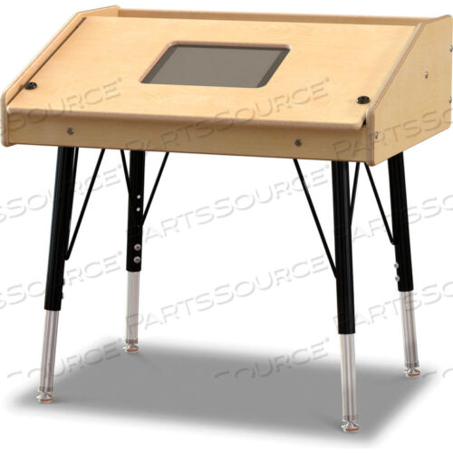 ADJUSTABLE HEIGHT SINGLE TABLET WOODEN TOP TABLE - STATIONARY