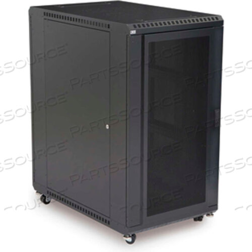 22U LINIER SERVER CABINET - CONVEX/GLASS DOORS - 36 DEPTH