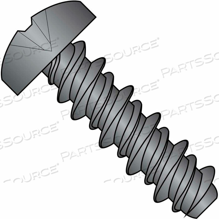 OEM#: 0812HPPBZ#8 X 3/4 #6HD PHILLIPS PAN HIGH LOW SCREW FULLY THREADED BLACK ZINC BAKE - PKG OF 8000 by Kanebridge Corporation