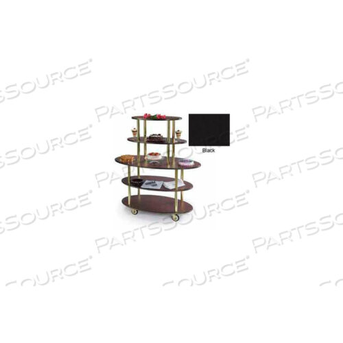 OVAL DESSERT DISPLAY CART W/ 5 OPEN SHELVES