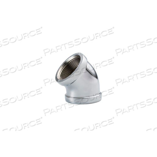CHROME PLATED BRASS PIPE FITTING 1/8 45 DEGREE ELBOW NPT FEMALE