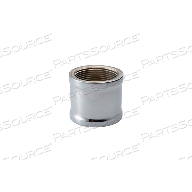 CHROME PLATED BRASS PIPE FITTING 1-1/2 COUPLING NPT FEMALE