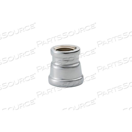 CHROME PLATED BRASS PIPE FITTING 3/4 X 1/4 REDUCING COUPLING NPT FEMALE