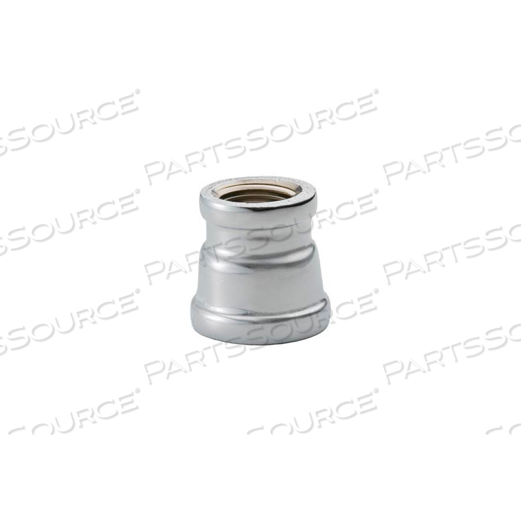 CHROME PLATED BRASS PIPE FITTING 2 X 1-1/2 REDUCING COUPLING NPT FEMALE