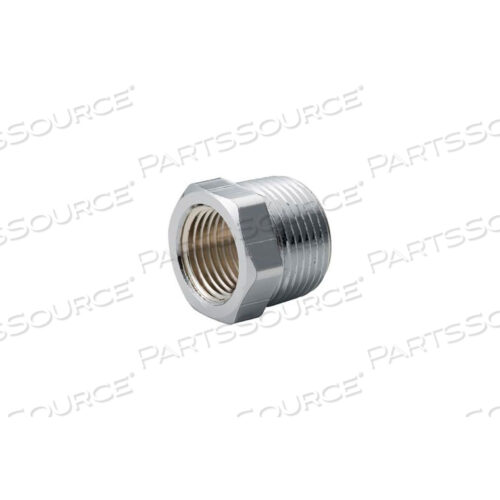 CHROME PLATED BRASS PIPE FITTING 3/8 X 1/8 HEX BUSHING NPT MALE X FEMALE