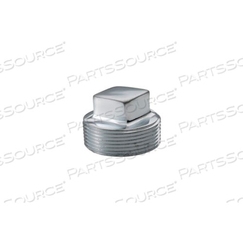 CHROME PLATED BRASS PIPE FITTING 1 SQUARE HEAD SOLID PLUG NPT MALE