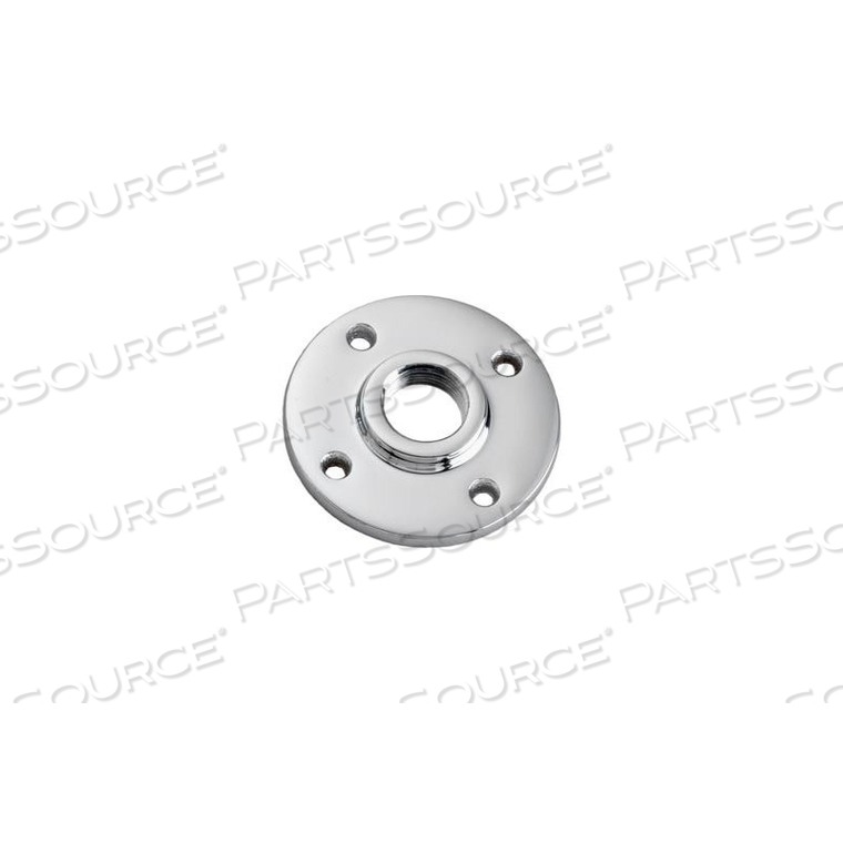 CHROME PLATED BRASS PIPE FITTING 1-1/4 FLOOR FLANGE NPT FEMALE