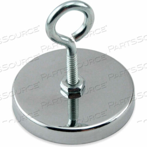 OEM#: RB50EBNEONEODYMIUM HANG-IT MAGNET WITH ATTACHED EYEBOLT 90 LB. PULL CHROME PLATING by Master Magnetics, Inc. (The Magnet Source)