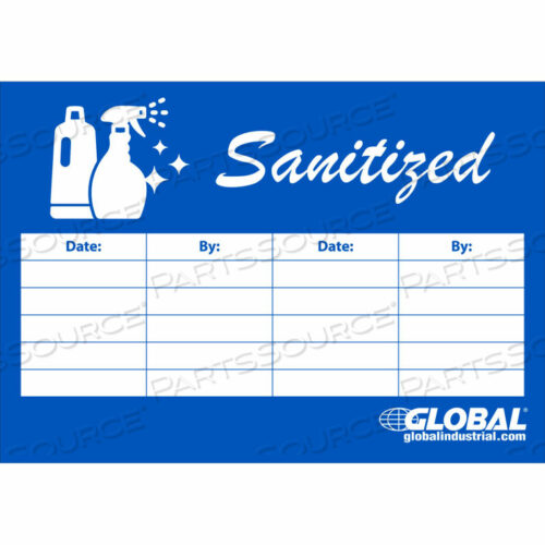 SANITIZED CHECKLIST SIGN, 7 X 10