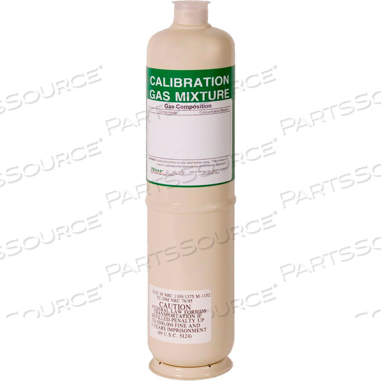 REFRIGERANT CALIBRATION GAS CYLINDER R-134A, 100 PPM, BAL AIR, 103L (J)