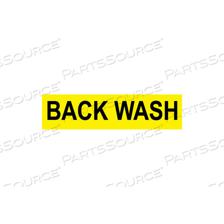 PRESSURE-SENSITIVE PIPE MARKER - BACK WASH, PACK OF 25