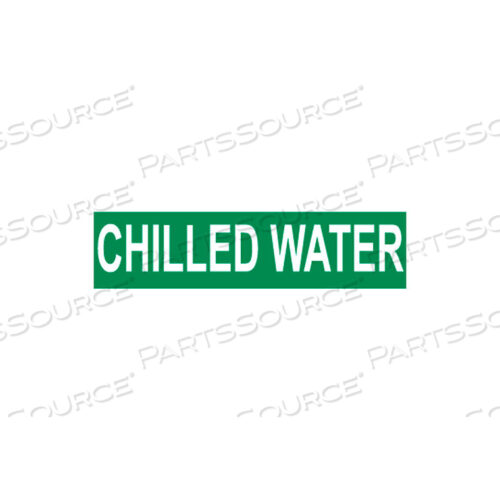 PRESSURE-SENSITIVE PIPE MARKER - CHILLED WATER, PACK OF 25