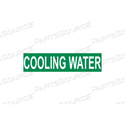 PRESSURE-SENSITIVE PIPE MARKER - COOLING WATER, PACK OF 25