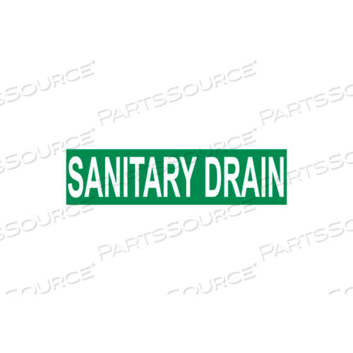 PRESSURE-SENSITIVE PIPE MARKER - SANITARY DRAIN, PACK OF 25
