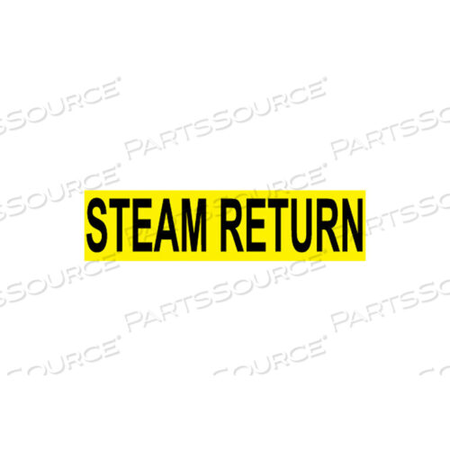 PRESSURE-SENSITIVE PIPE MARKER - STEAM RETURN, PACK OF 25