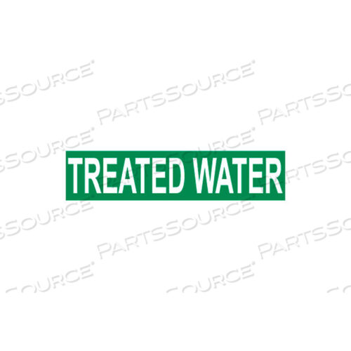 PRESSURE-SENSITIVE PIPE MARKER - TREATED WATER, PACK OF 25