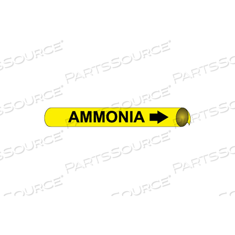 PRECOILED AND STRAP-ON PIPE MARKER - AMMONIA