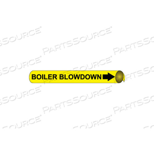PRECOILED AND STRAP-ON PIPE MARKER - BOILER BLOWDOWN